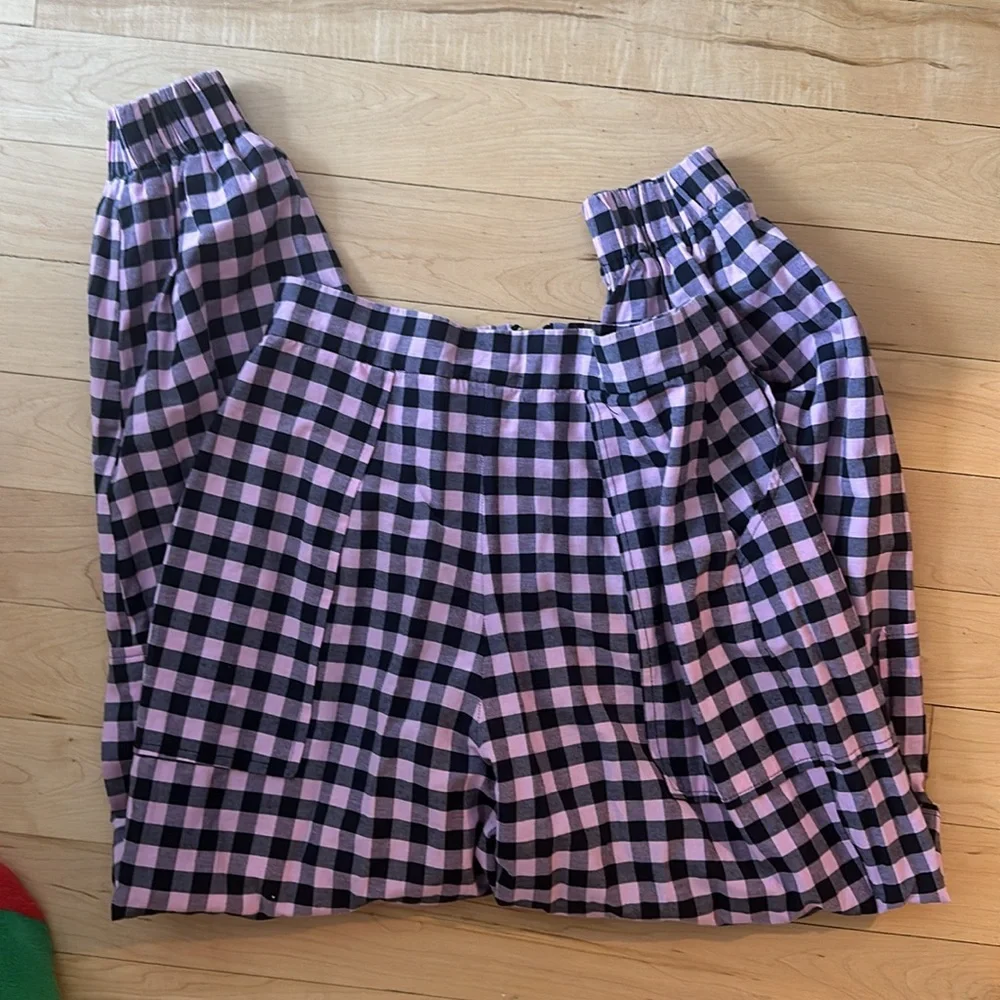 🎶 NWOT the ragged priest hipster Gen Z plaid pink black pants with zipper - Picture 7 of 8